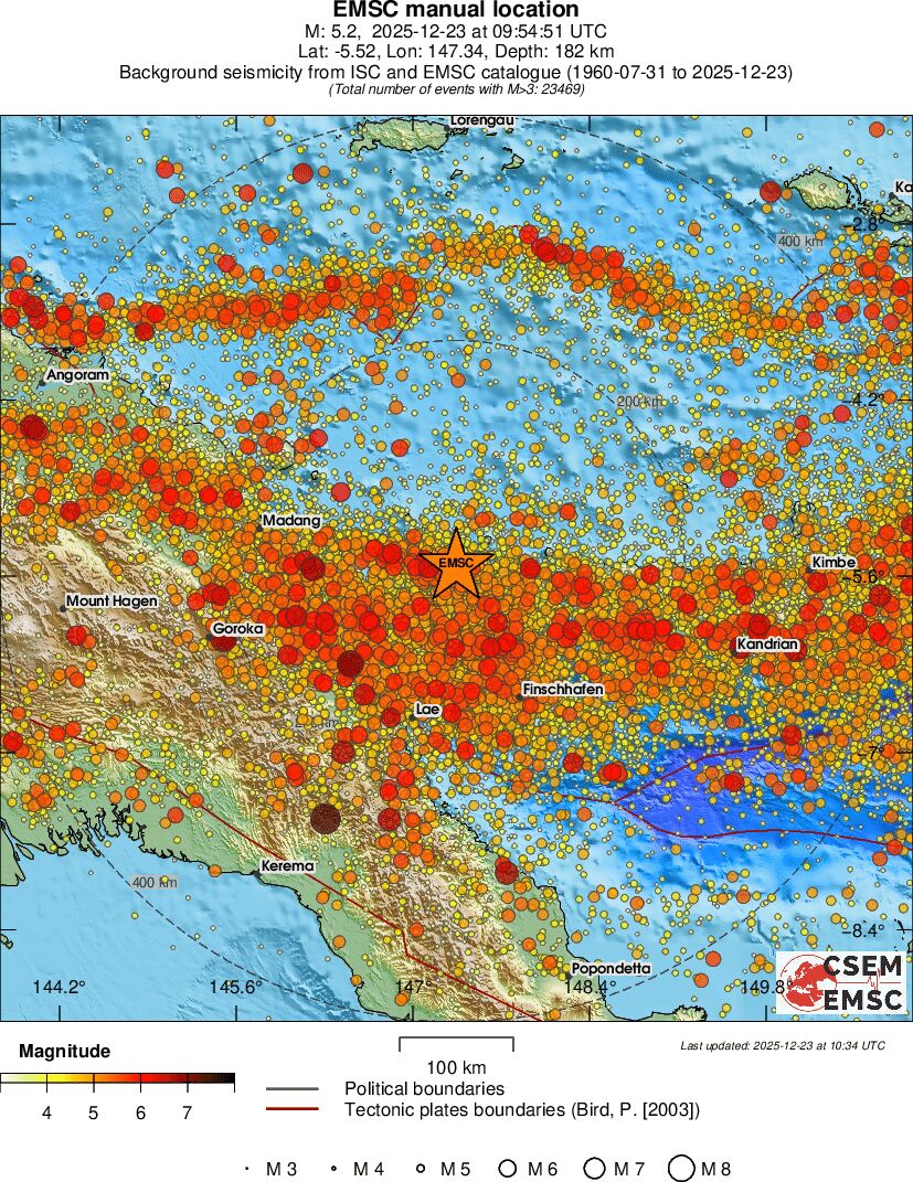 regional magnitude historical seismicity