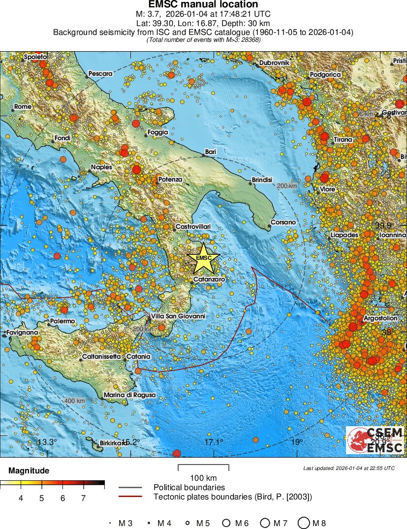 regional magnitude historical seismicity