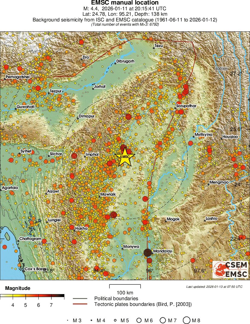 regional magnitude historical seismicity