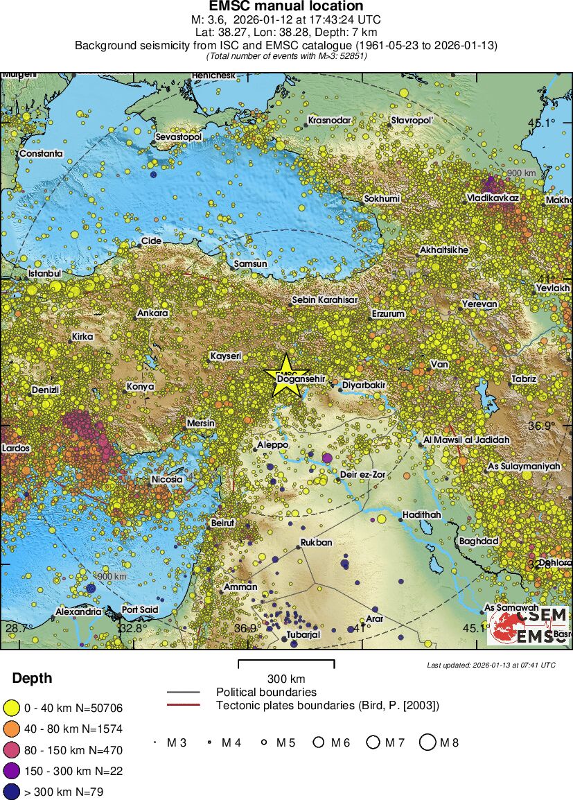 wide historical seismicity