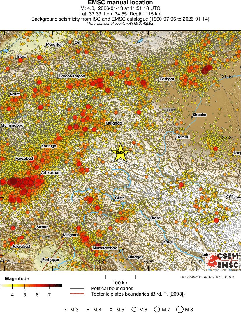 regional magnitude historical seismicity