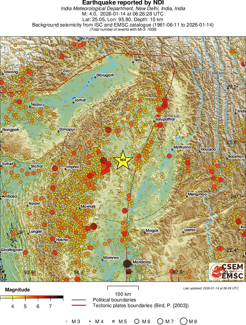 regional magnitude historical seismicity