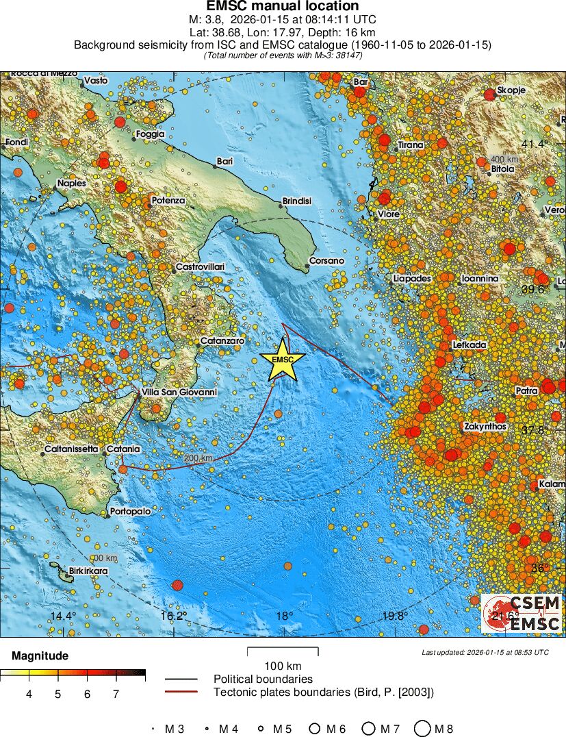 regional magnitude historical seismicity