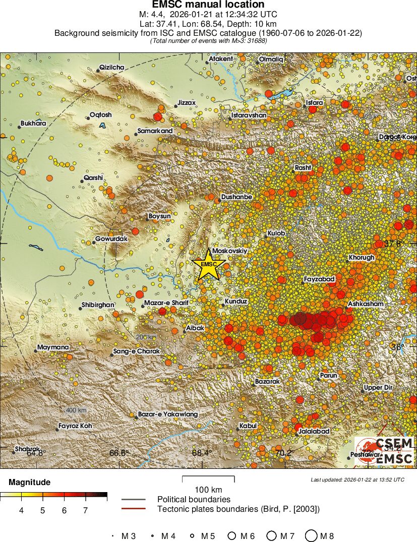 regional magnitude historical seismicity