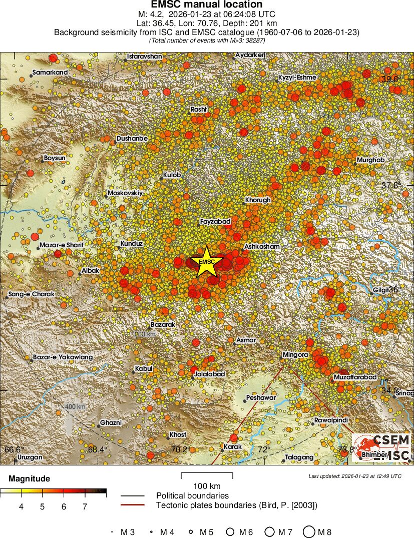 regional magnitude historical seismicity
