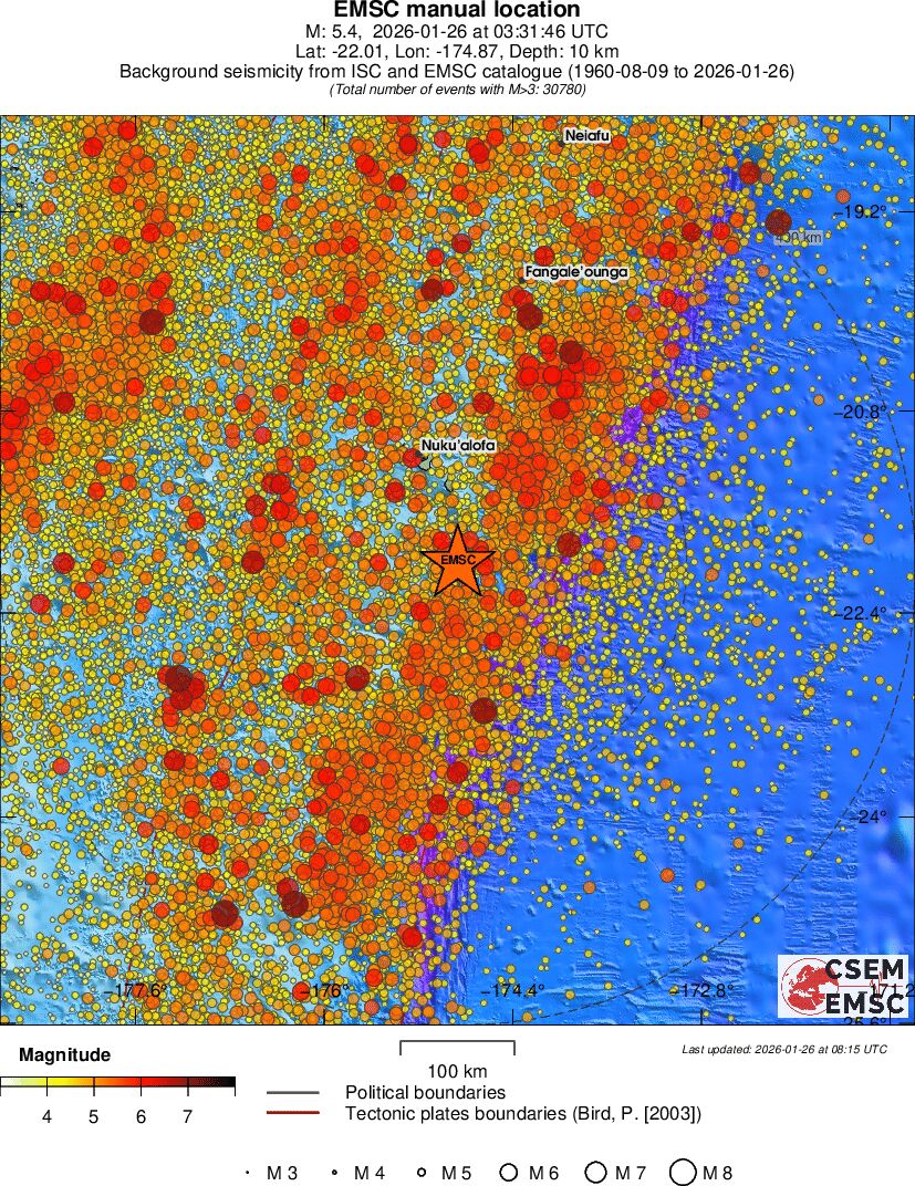 regional magnitude historical seismicity
