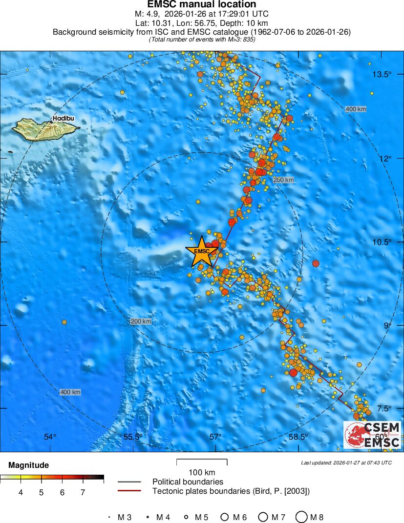 regional magnitude historical seismicity