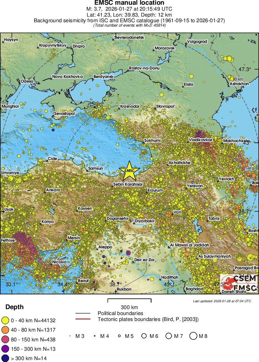 Karadeniz bölgesi sismisitesi