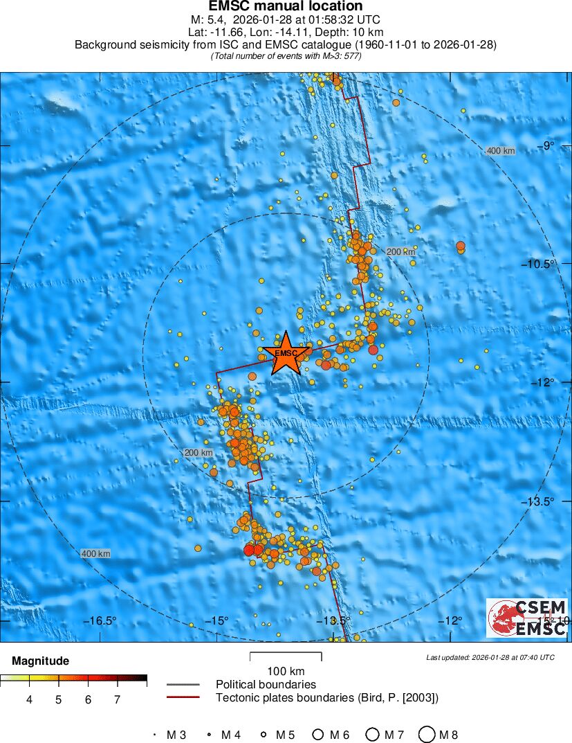 regional magnitude historical seismicity