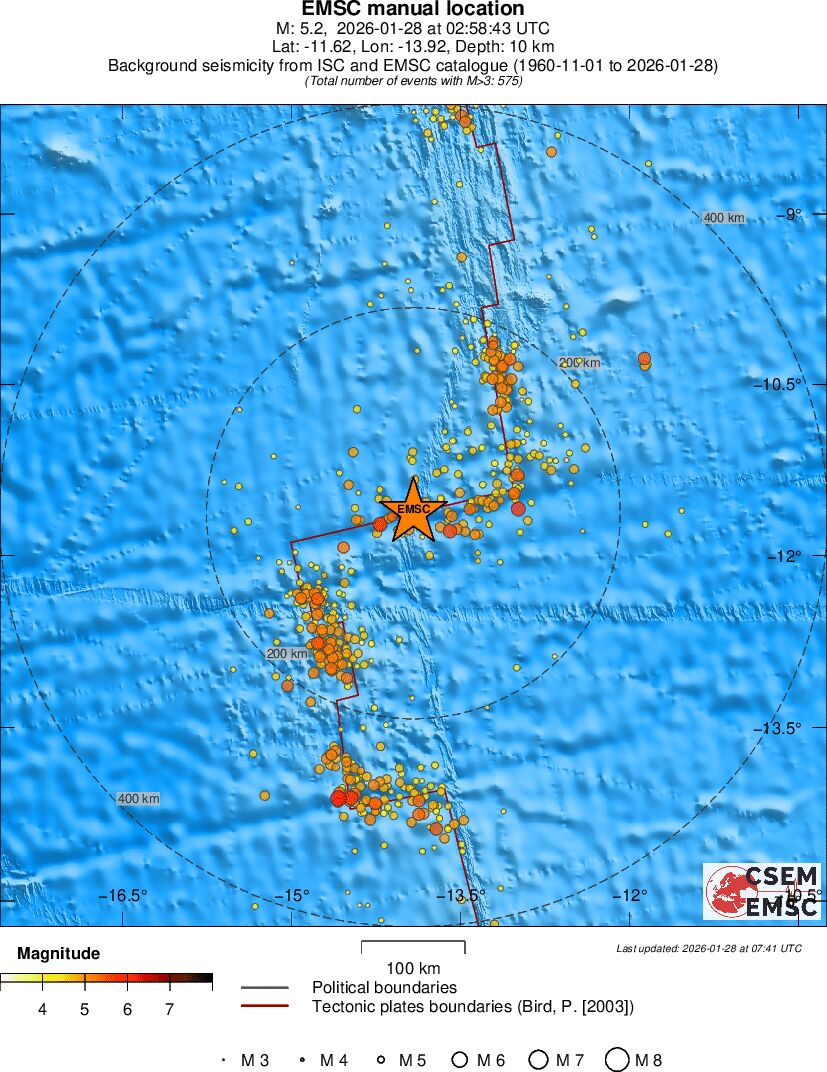 regional magnitude historical seismicity