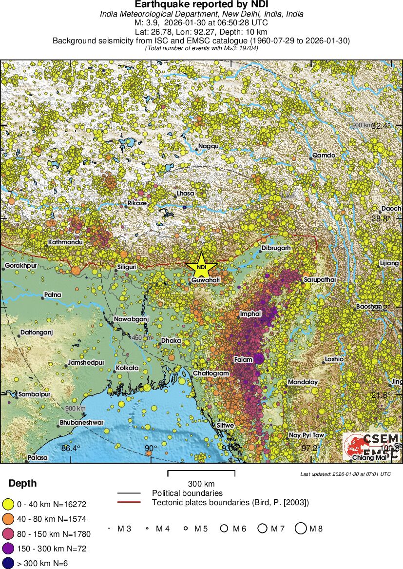 wide historical seismicity