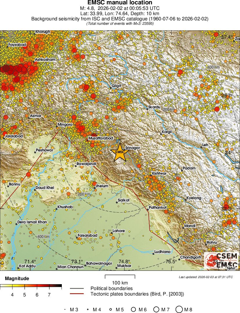 regional magnitude historical seismicity