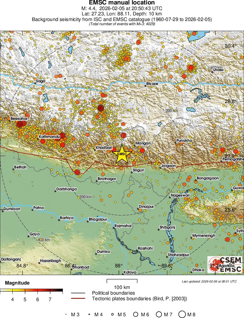 regional magnitude historical seismicity