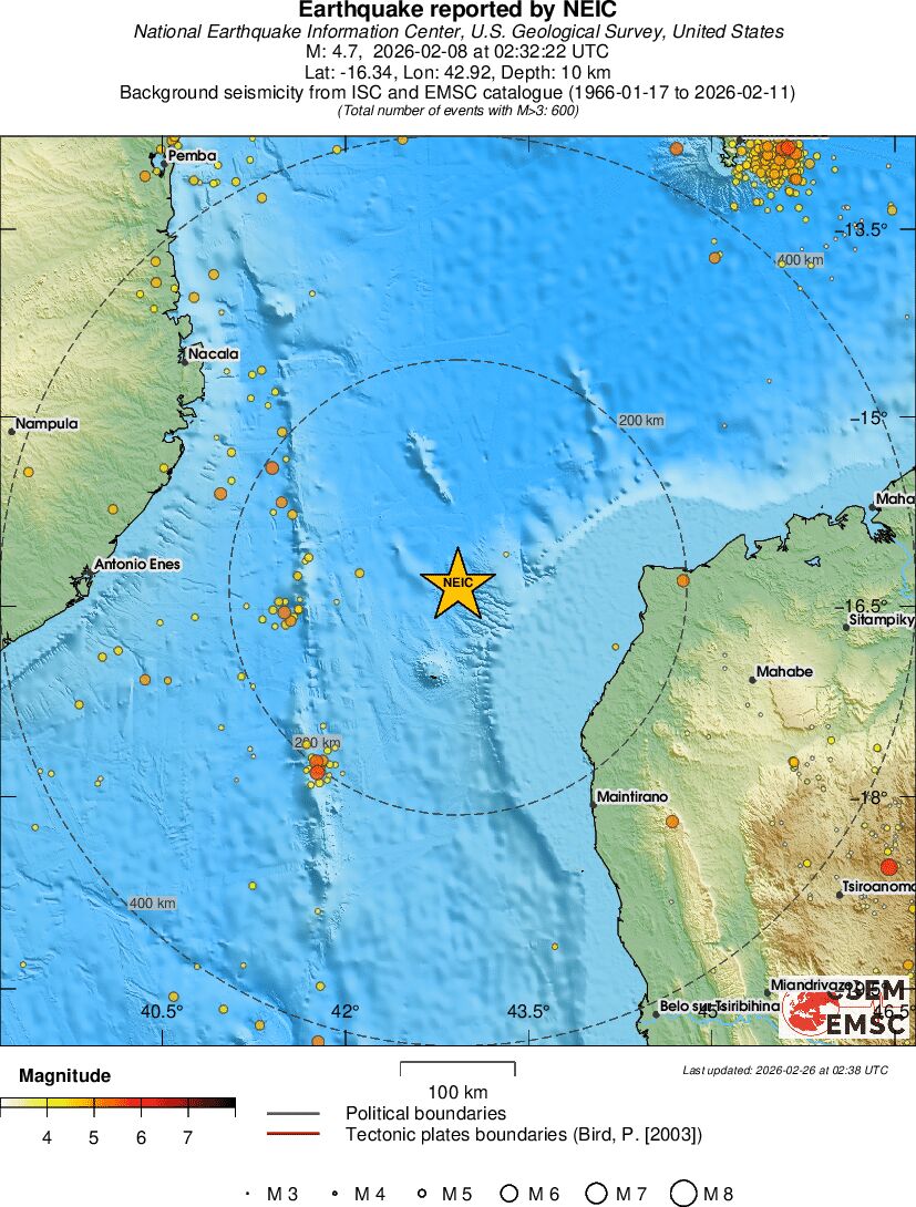 regional magnitude historical seismicity