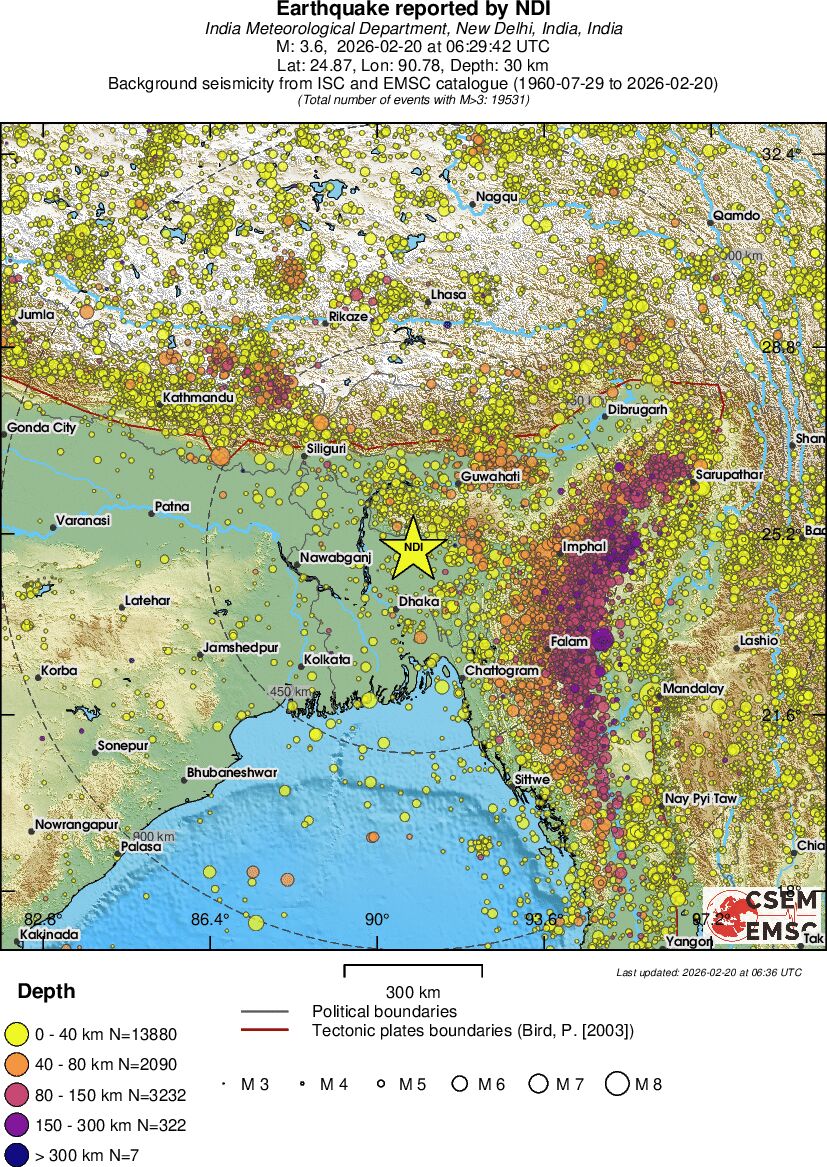 wide historical seismicity