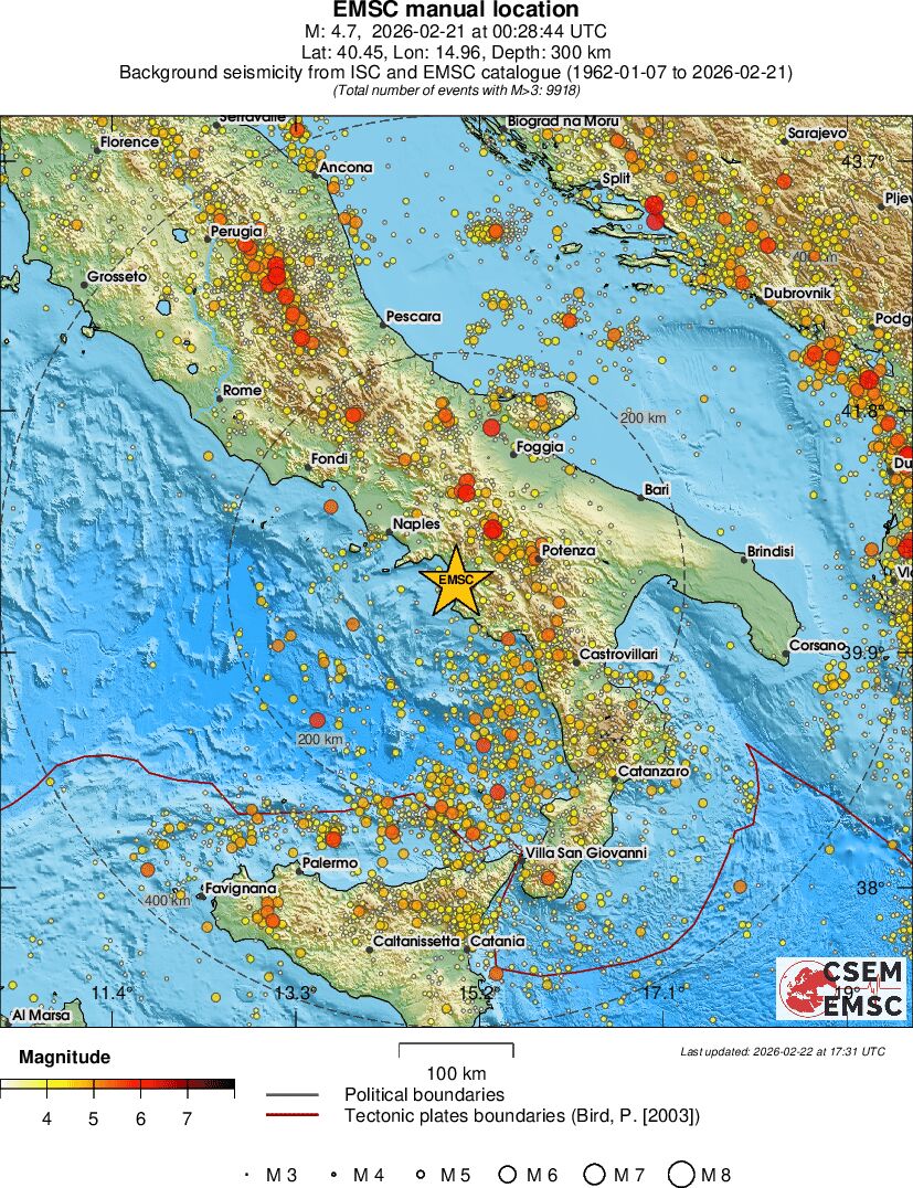 regional magnitude historical seismicity
