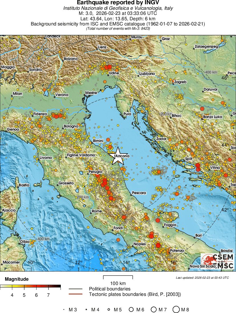 regional magnitude historical seismicity