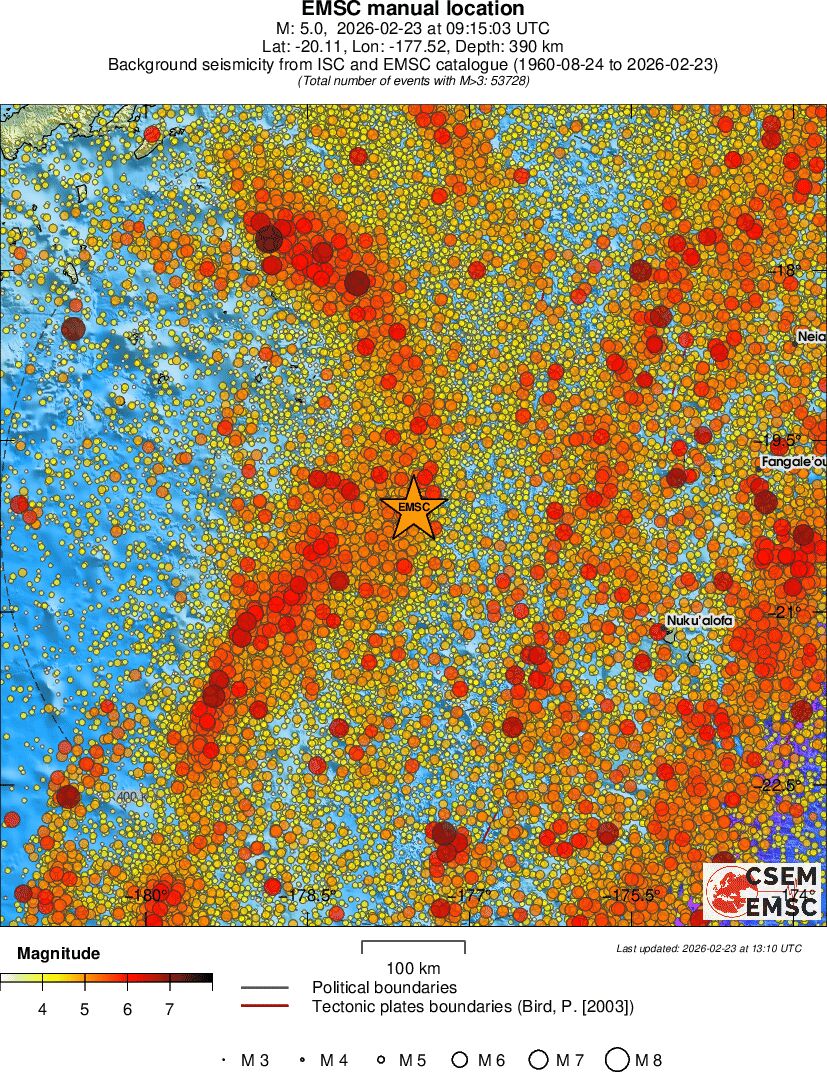 regional magnitude historical seismicity