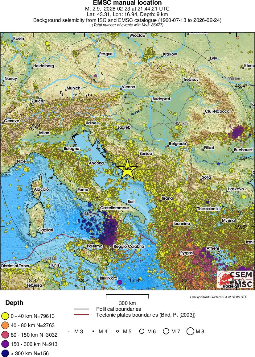 wide historical seismicity