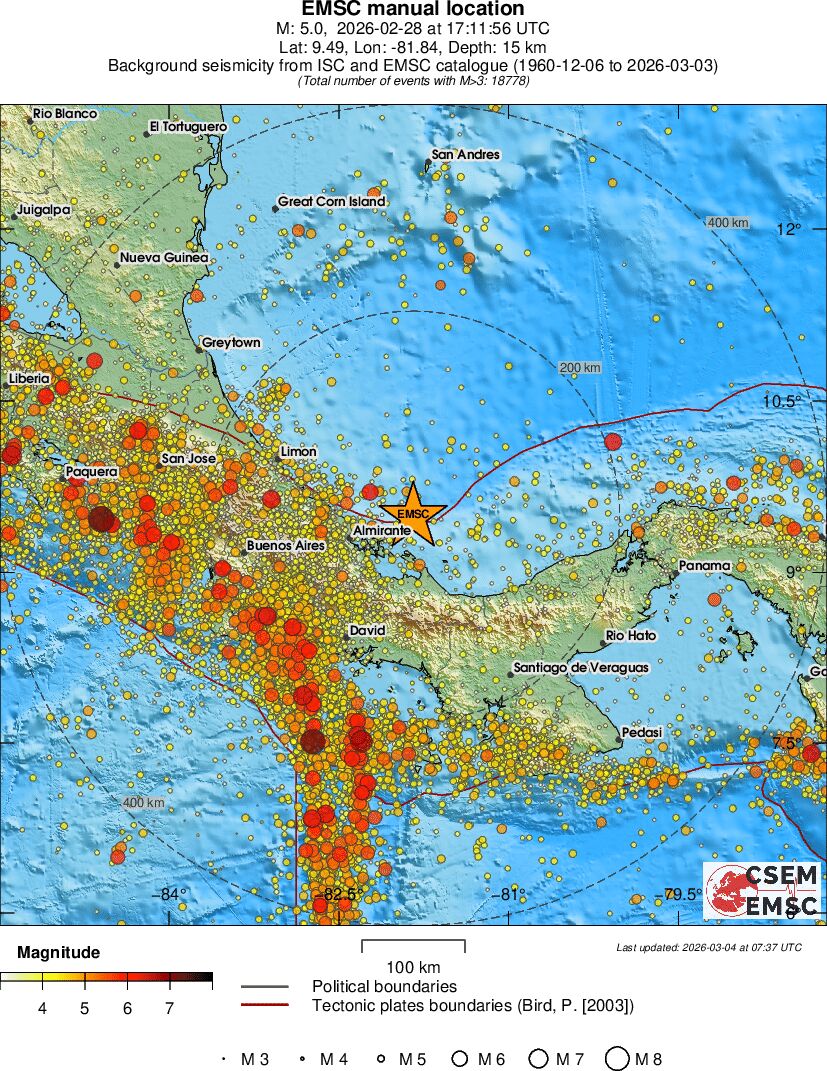 regional magnitude historical seismicity