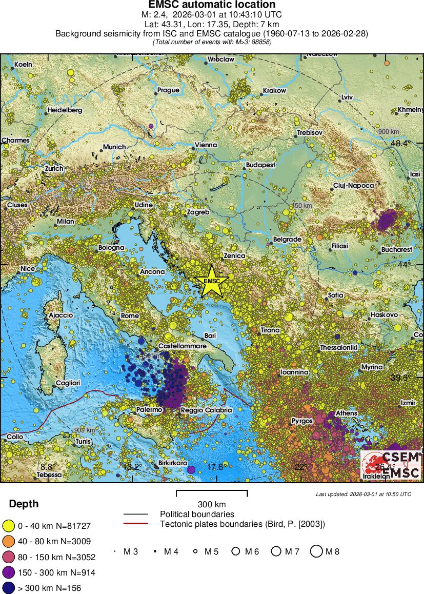 wide historical seismicity