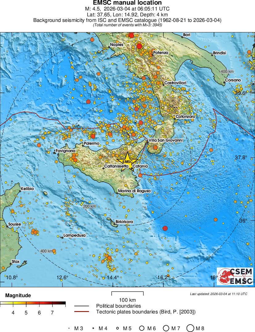 regional magnitude historical seismicity