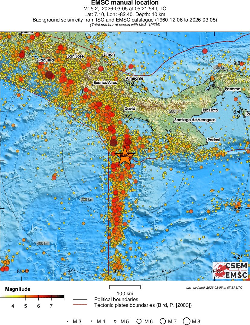 regional magnitude historical seismicity