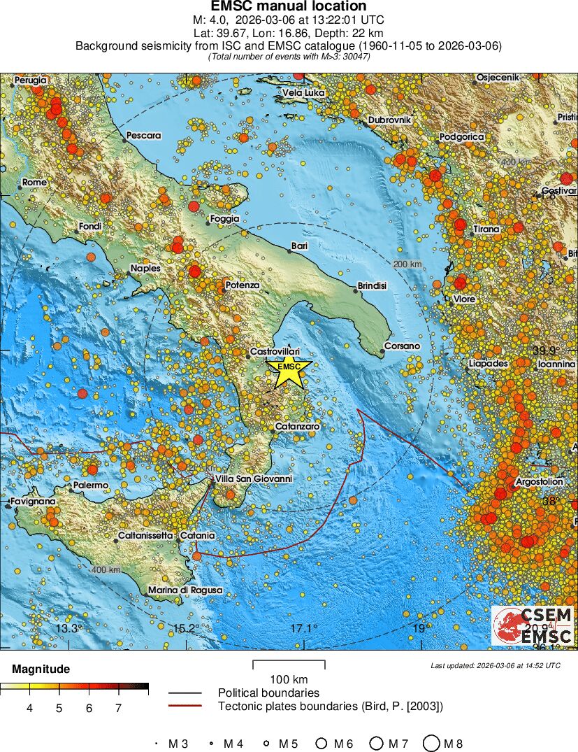 regional magnitude historical seismicity