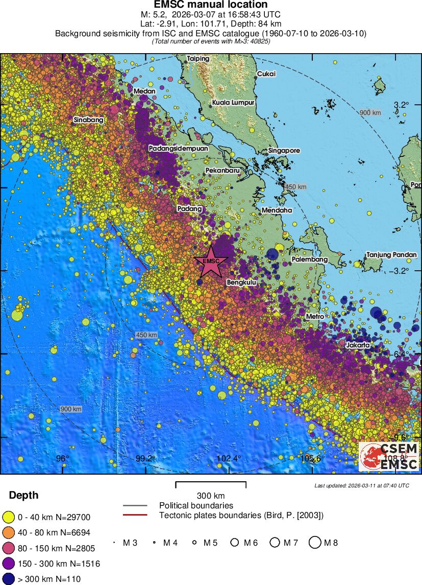 wide historical seismicity