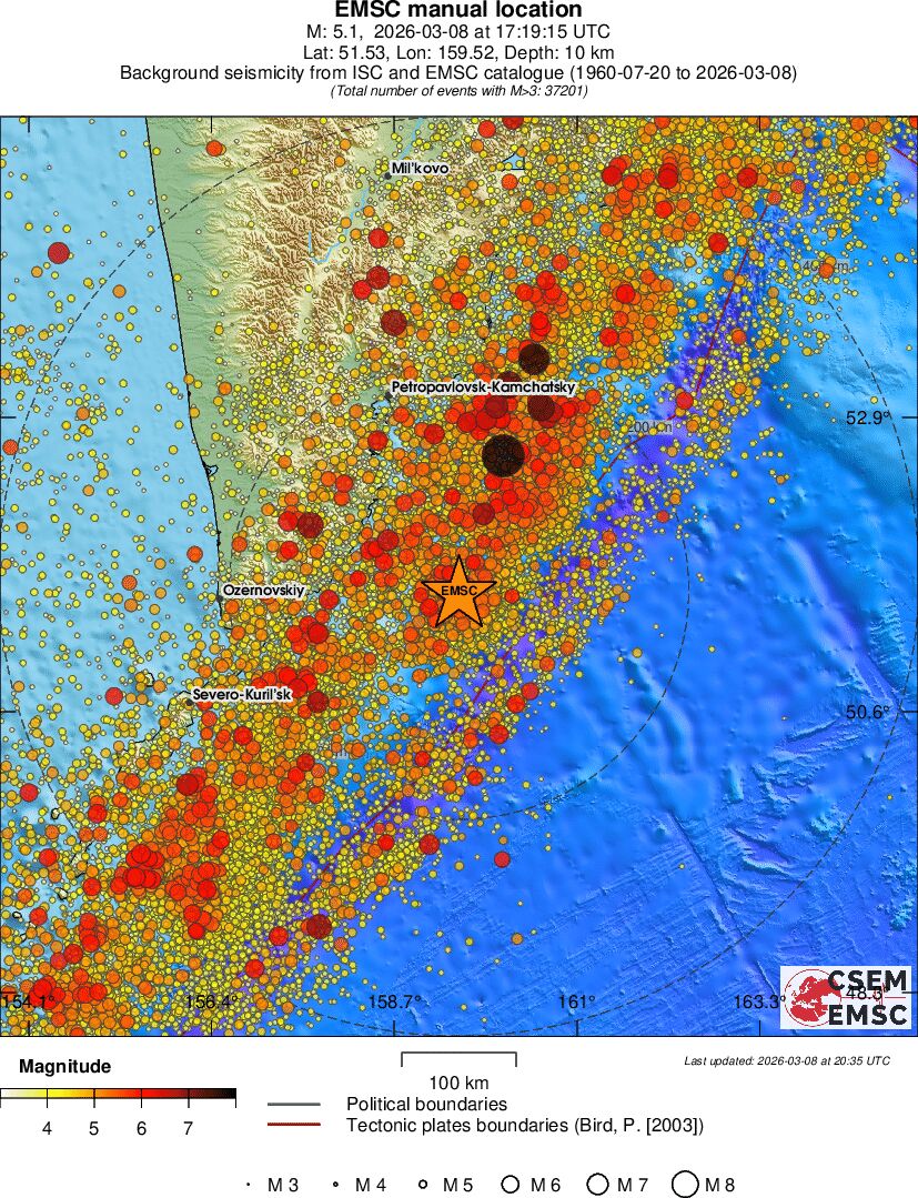 regional magnitude historical seismicity