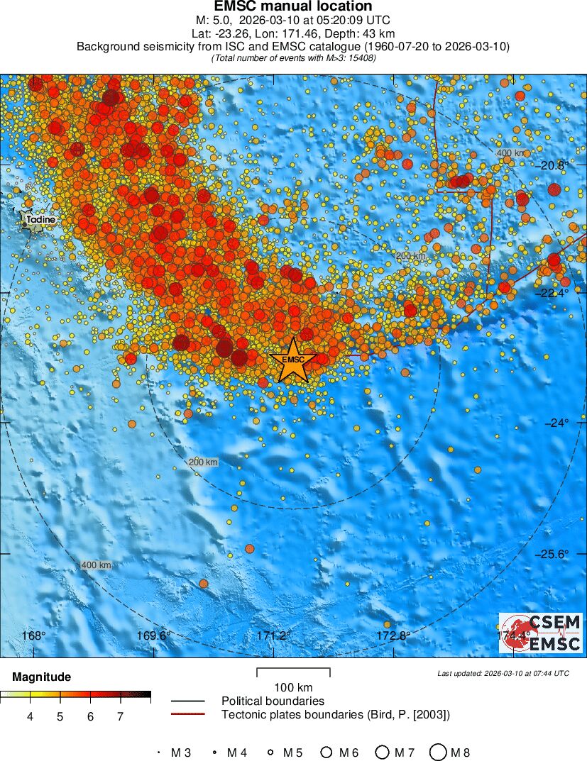 regional magnitude historical seismicity