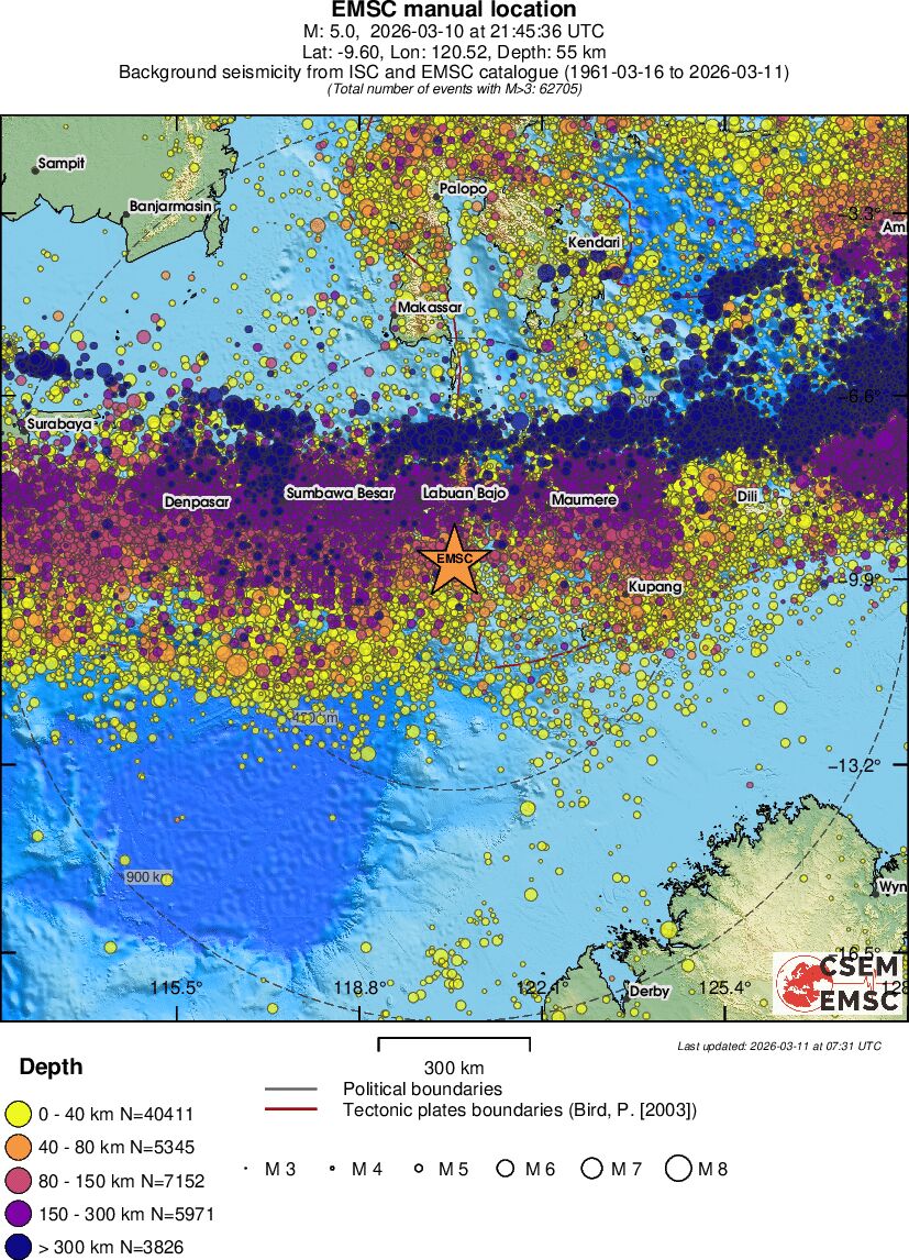 wide historical seismicity