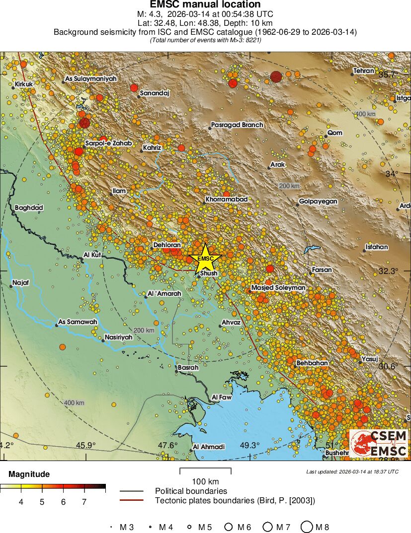regional magnitude historical seismicity