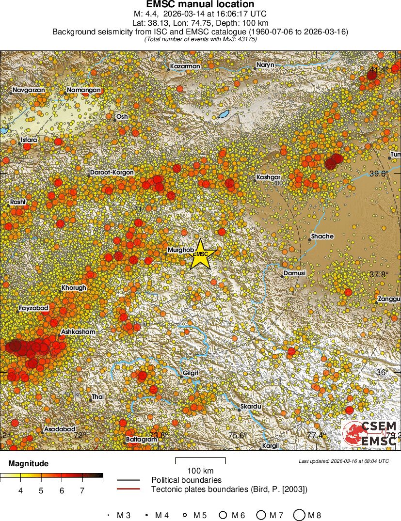 regional magnitude historical seismicity