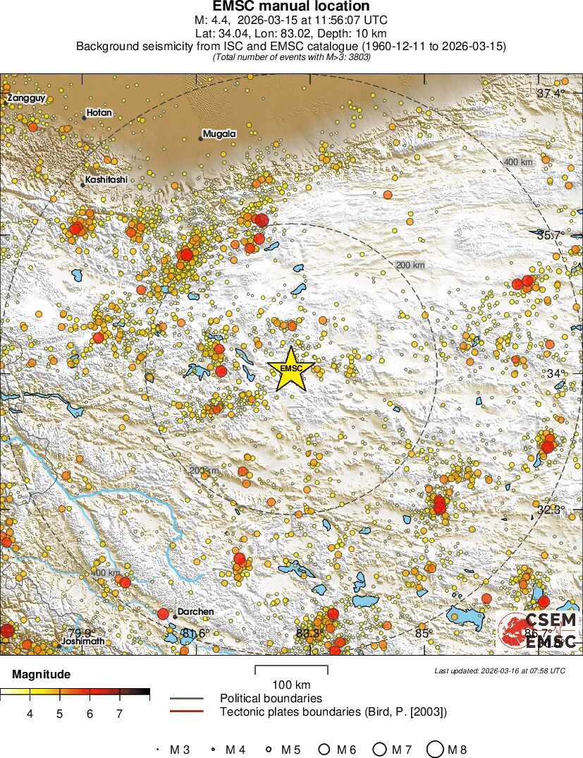 regional magnitude historical seismicity