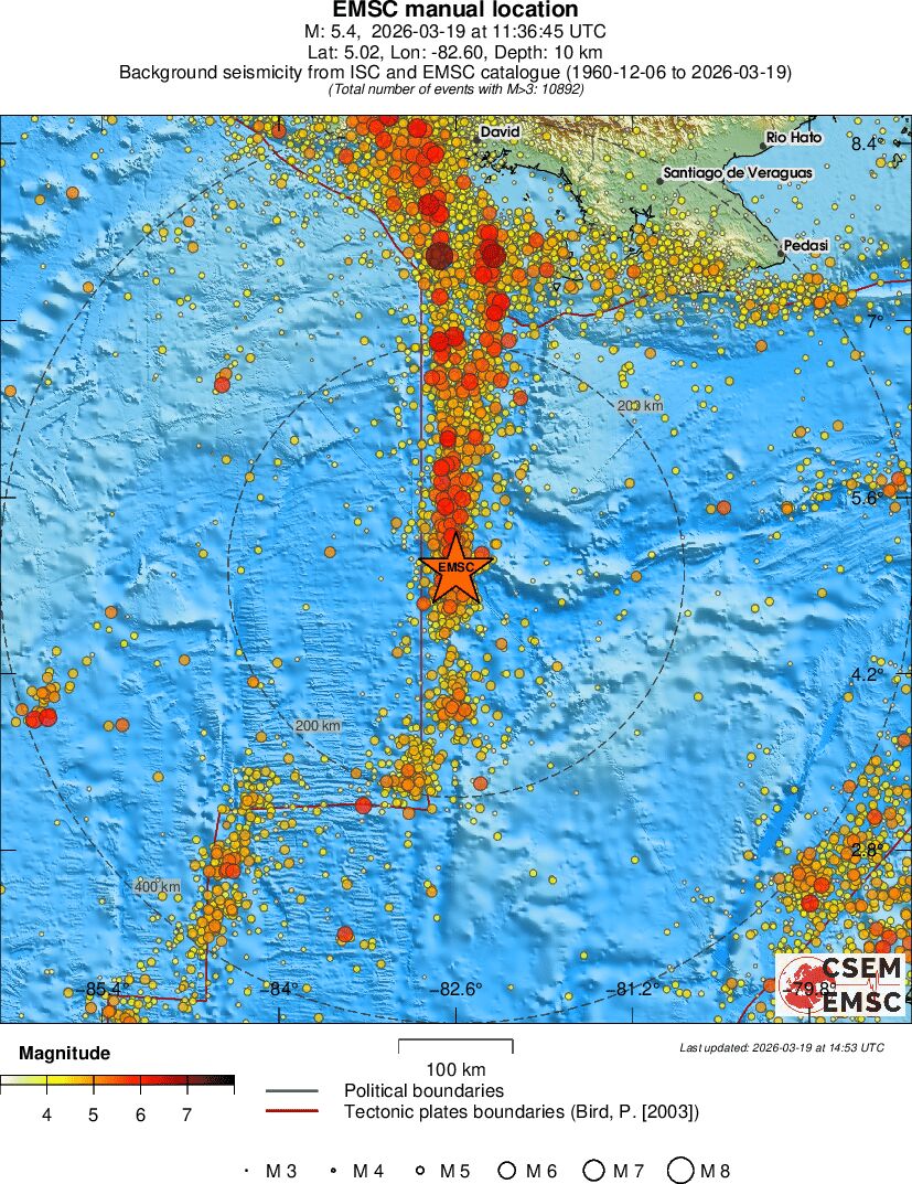 regional magnitude historical seismicity