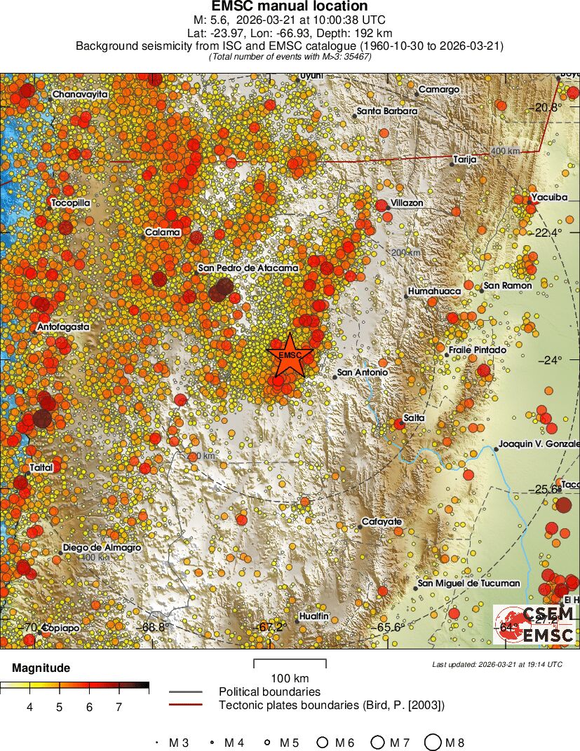 regional magnitude historical seismicity