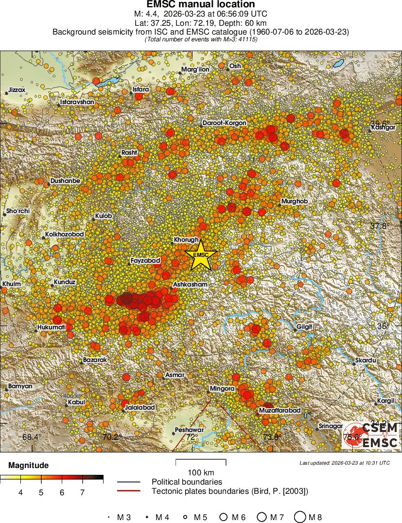regional magnitude historical seismicity