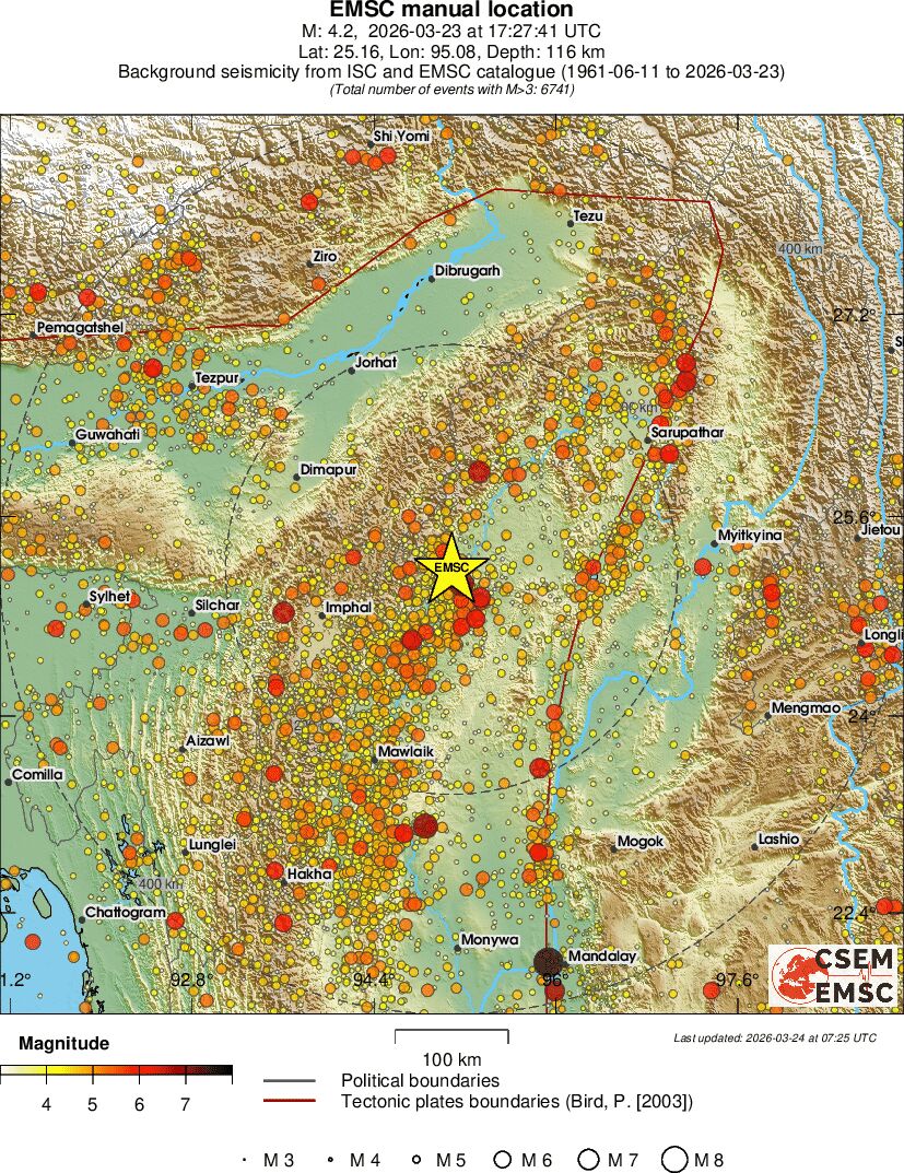 regional magnitude historical seismicity