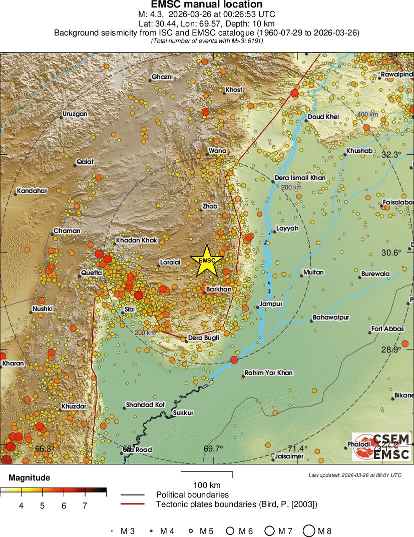 regional magnitude historical seismicity