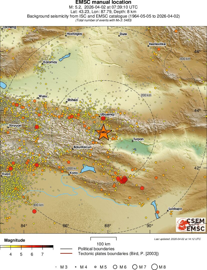 regional magnitude historical seismicity
