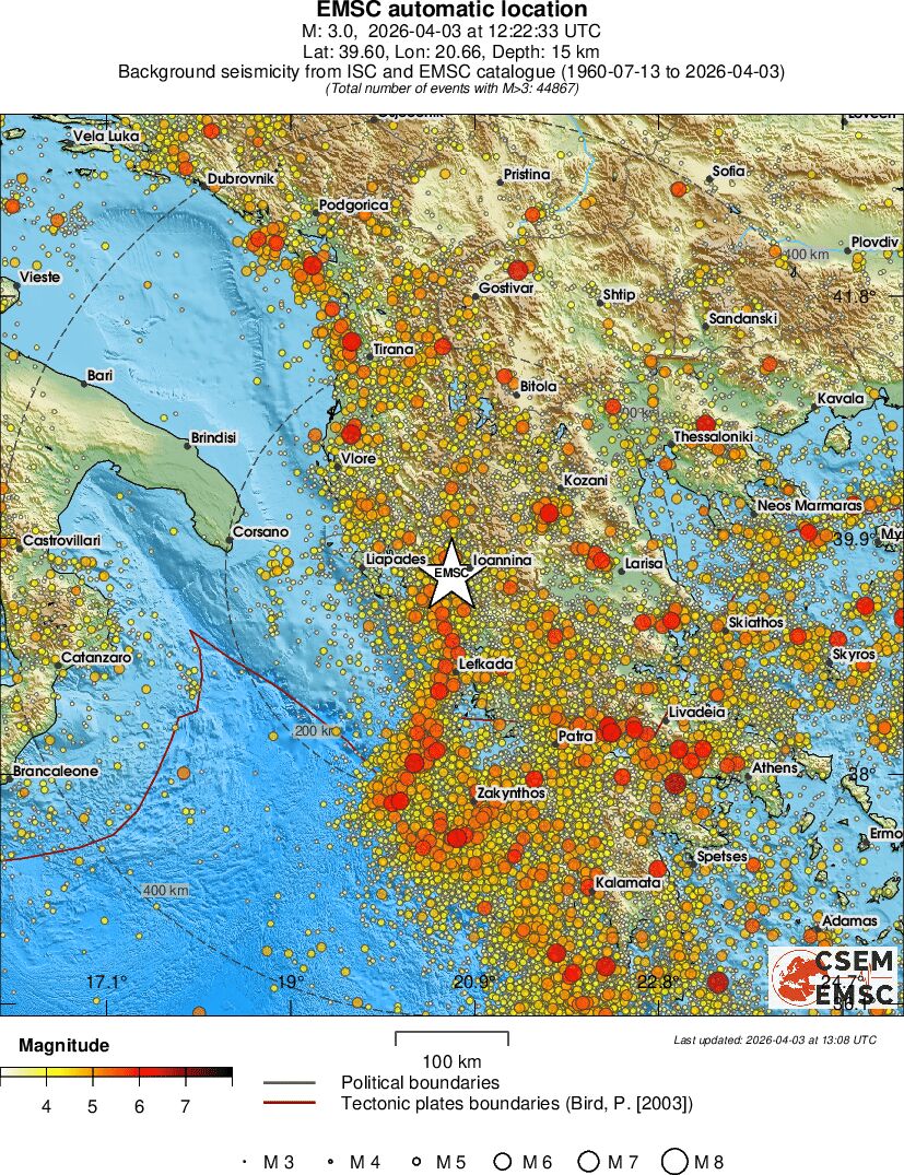 regional magnitude historical seismicity