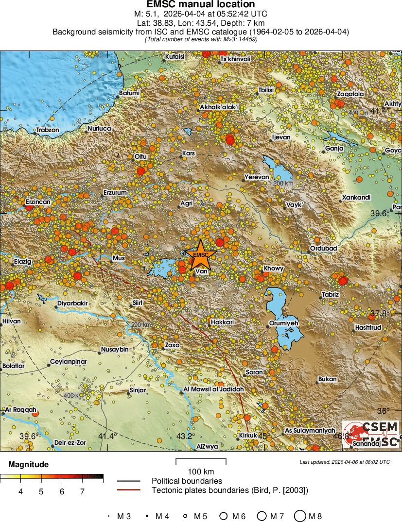 regional magnitude historical seismicity