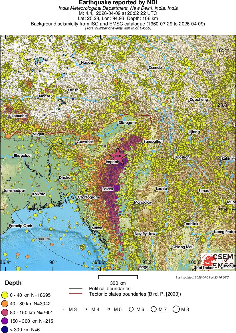wide historical seismicity