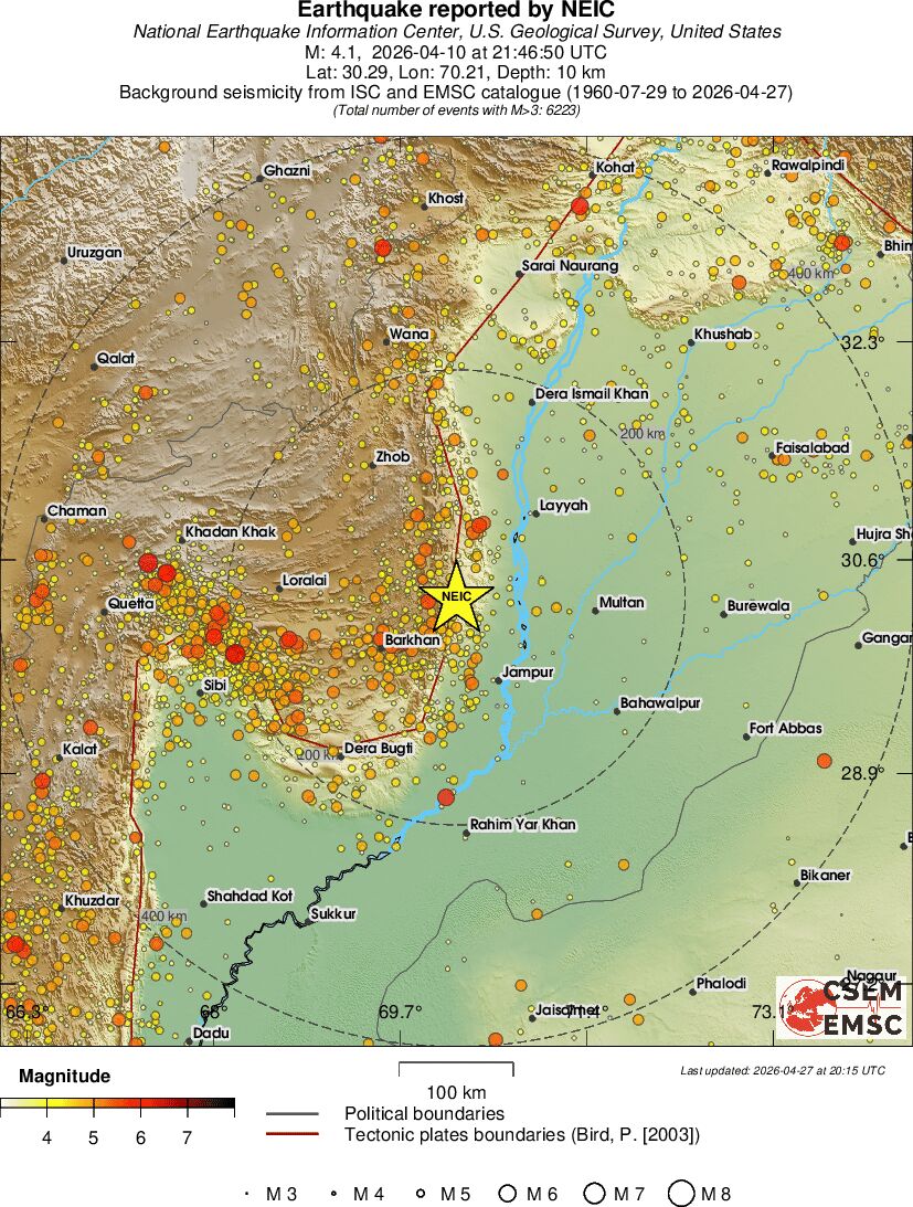 regional magnitude historical seismicity