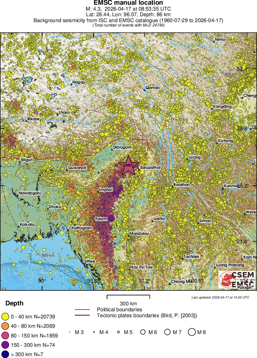 wide historical seismicity