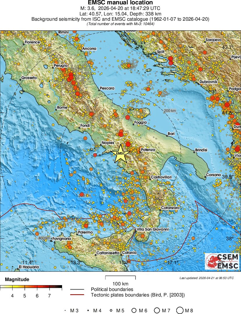 regional magnitude historical seismicity