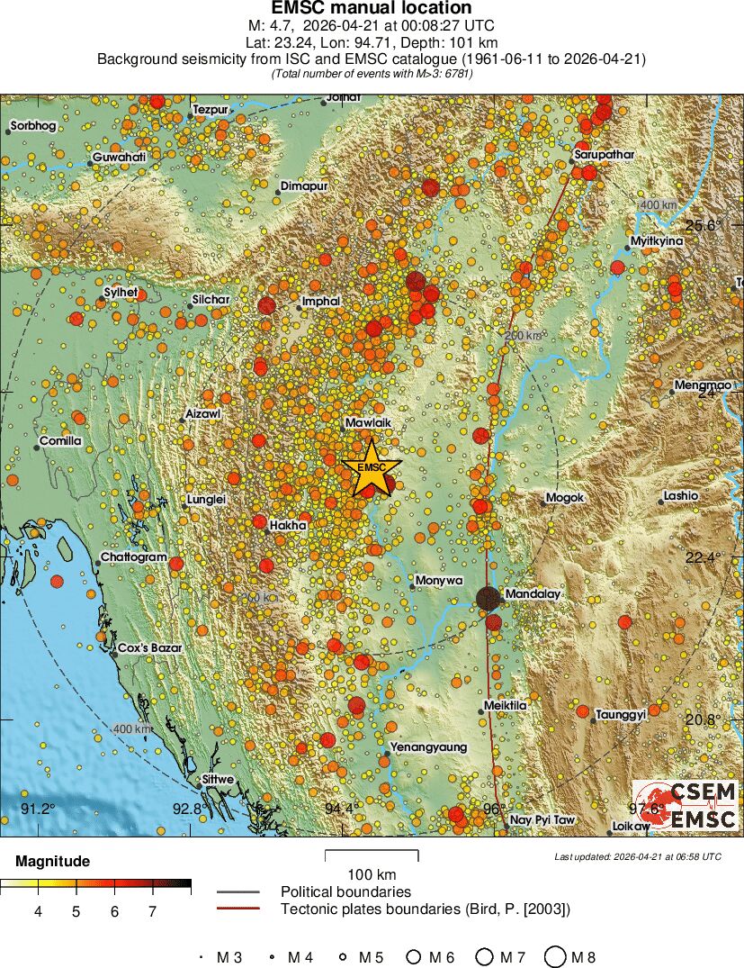 regional magnitude historical seismicity
