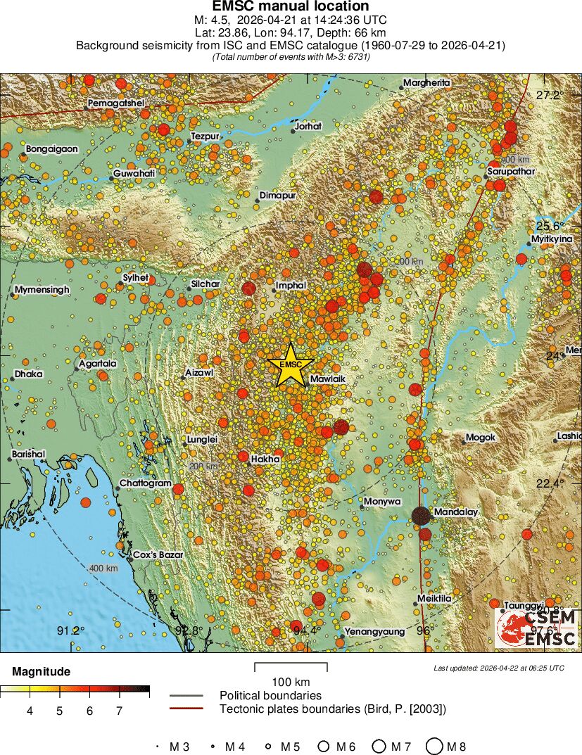 regional magnitude historical seismicity