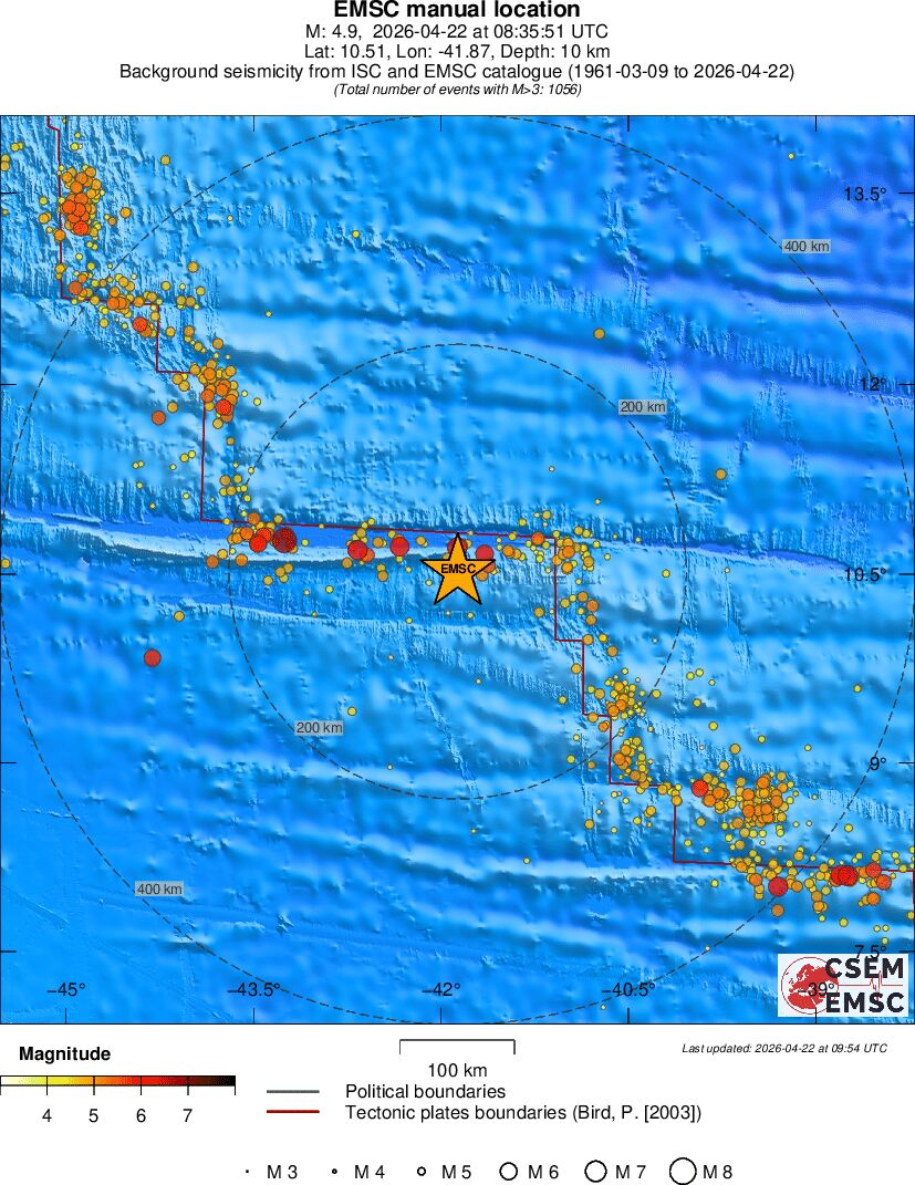 regional magnitude historical seismicity